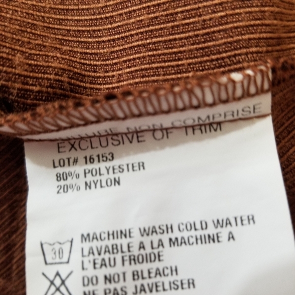 Glensport New Corduroy Vest and pant polyester/nylon set Size 12 - Picture 6 of 16